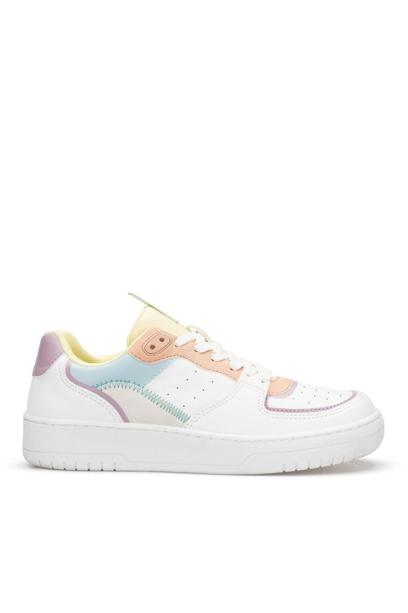 Women's Sneakers - White Yellow Blue - DS Alley