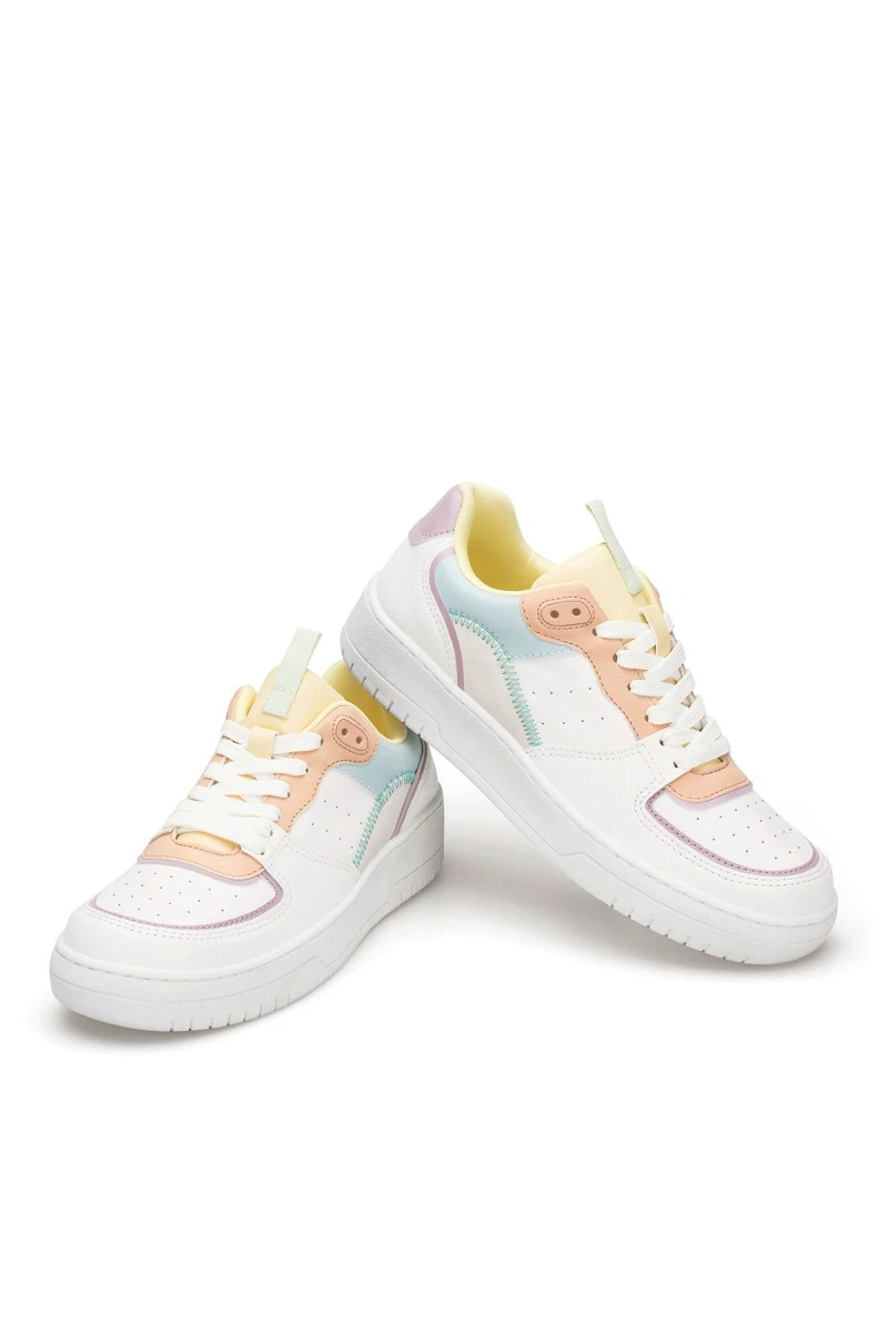 Women's Sneakers - White Yellow Blue - DS Alley