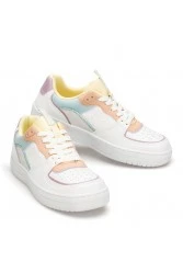Women's Sneakers - White Yellow Blue - DS Alley