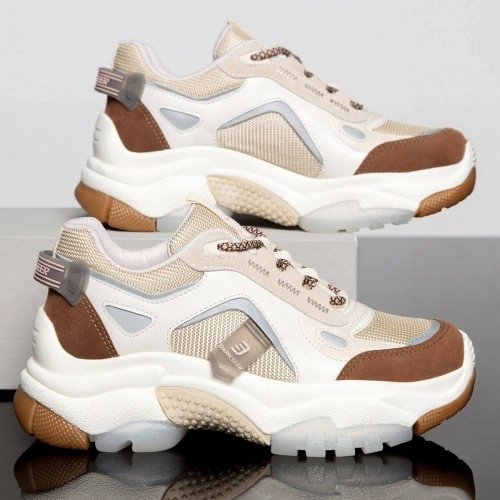 Womens Sneakers - Beige Tan - Linda