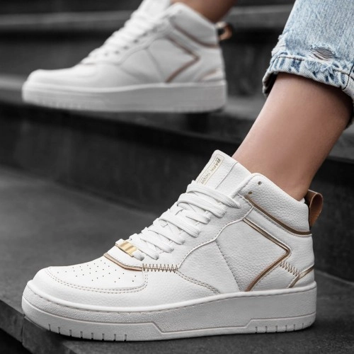 Women's High Top Sneakers - White - DS Maya
