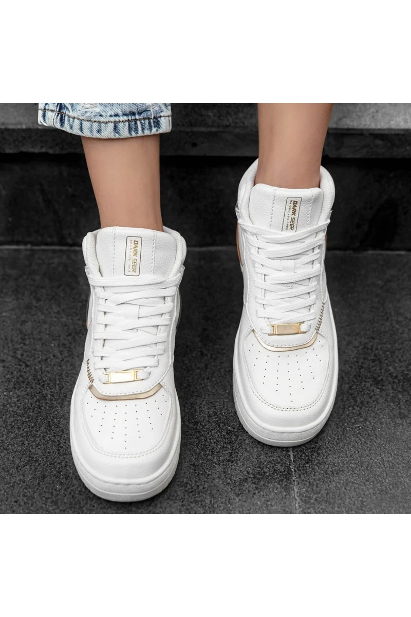 Women's High Top Sneakers - White - DS Maya
