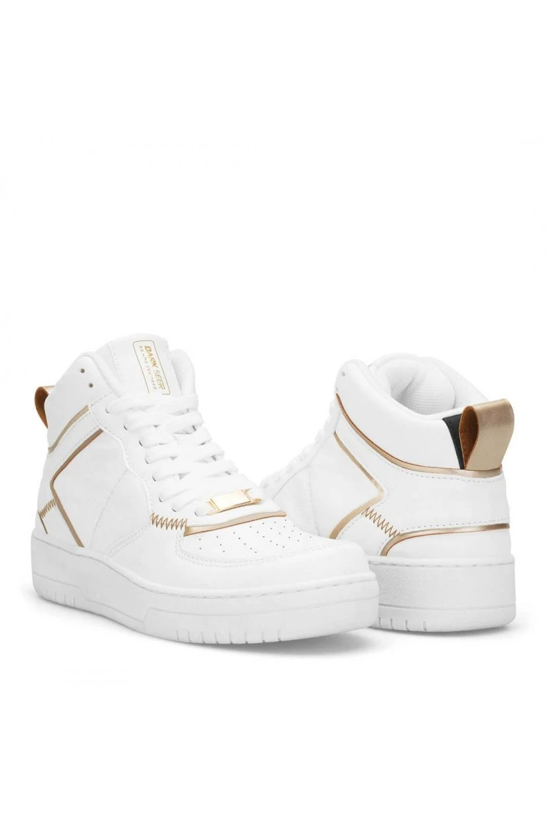 Women's High Top Sneakers - White - DS Maya